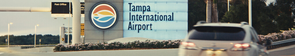 Tampa International Airport promotional visuals showcasing aerial footage, concept development, and post-production.
