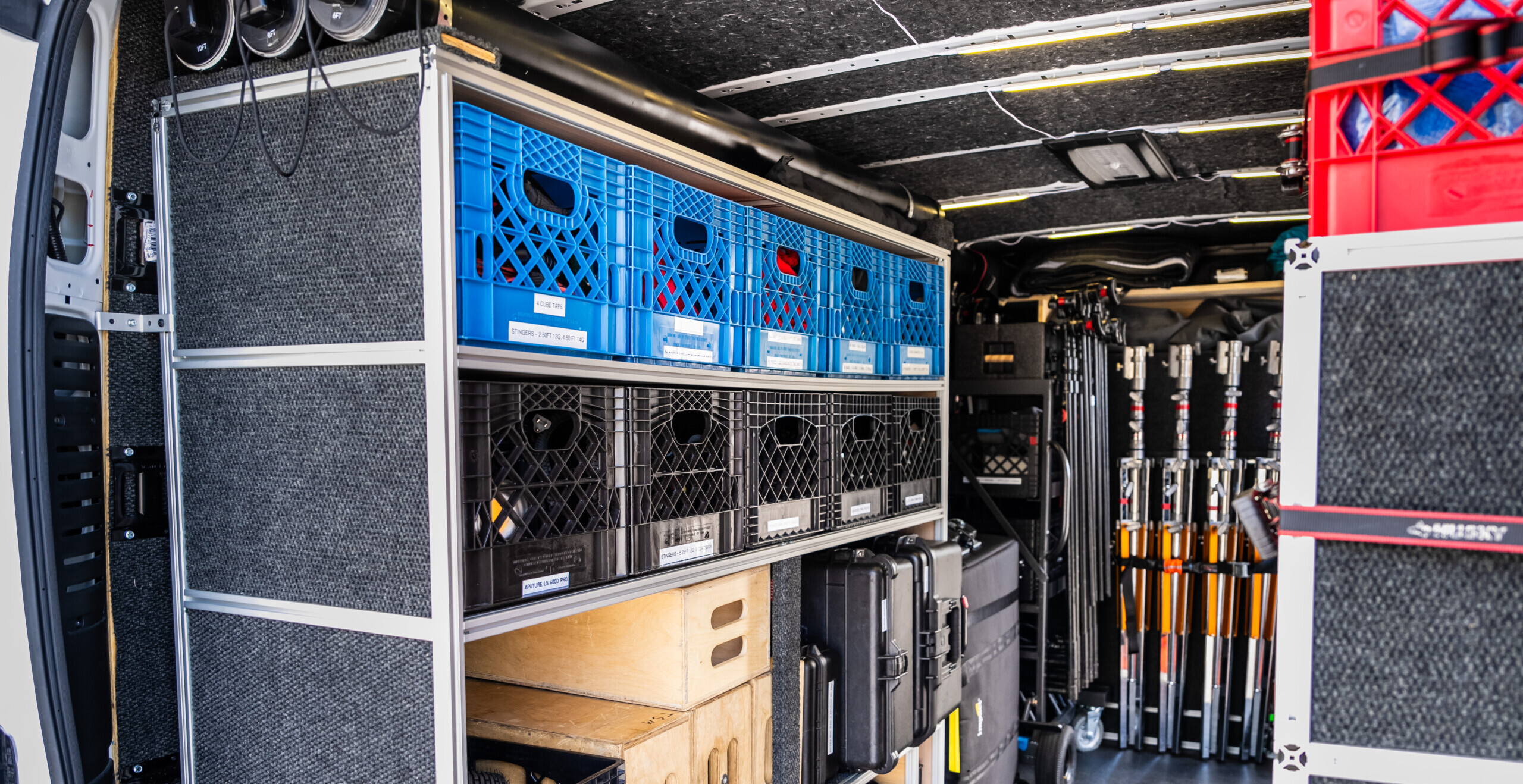 G&E Production Vans with customizable grip and electric setups for all project sizes.