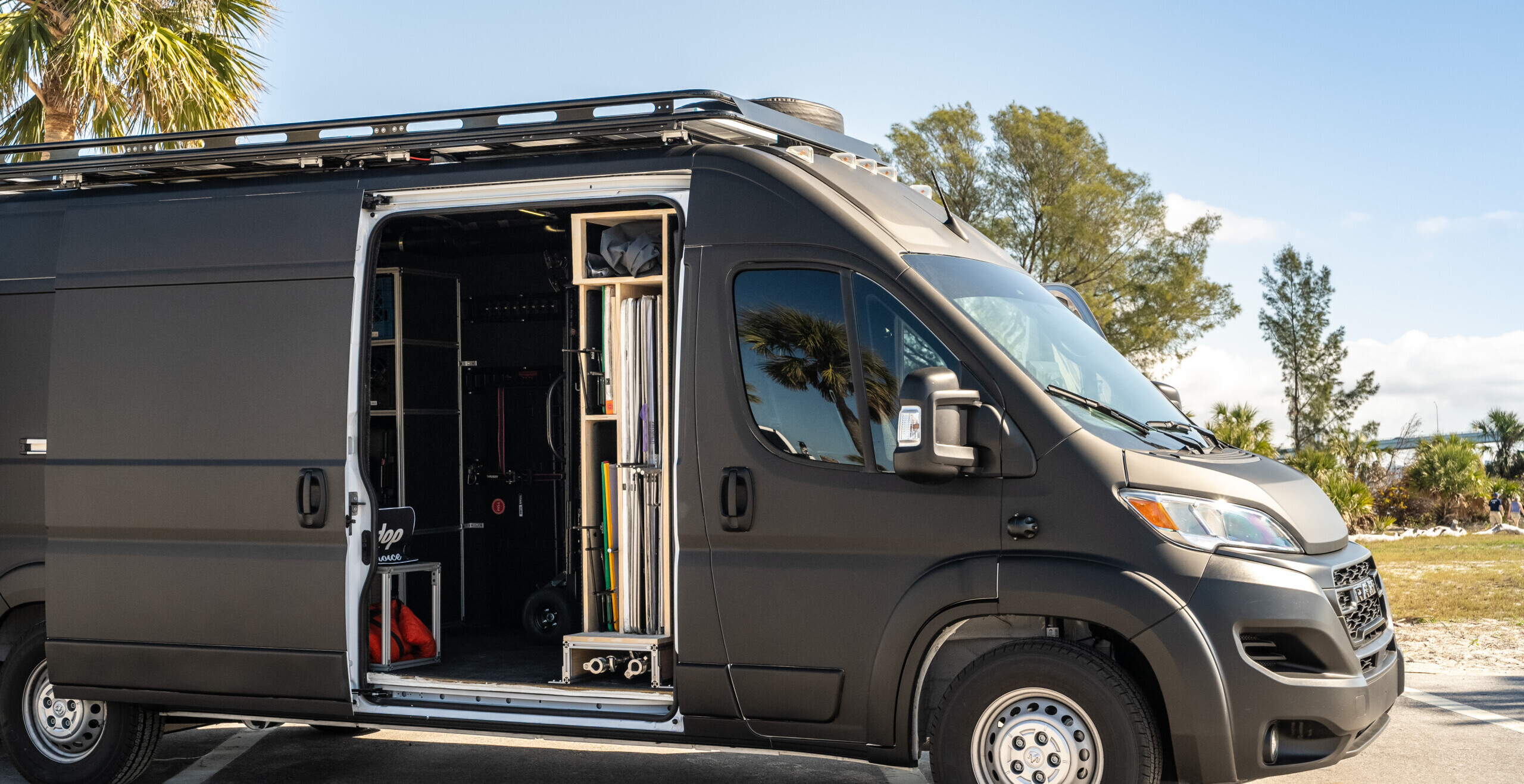 1-ton and 2-ton G&E Production Vans equipped for versatile production needs.