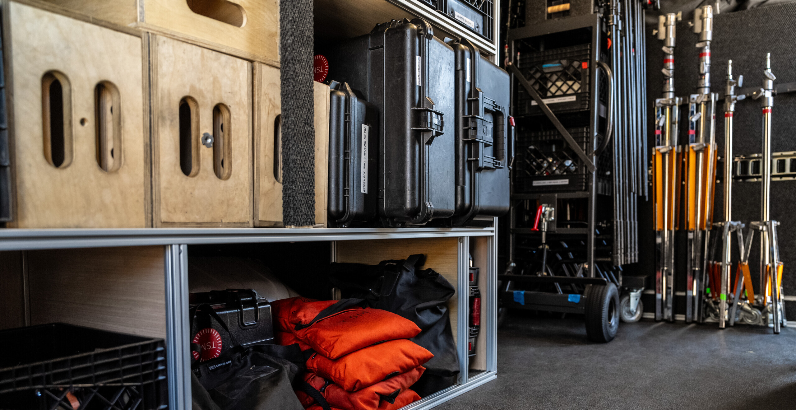 1-ton and 2-ton G&E Production Vans showcasing advanced grip and lighting tools.