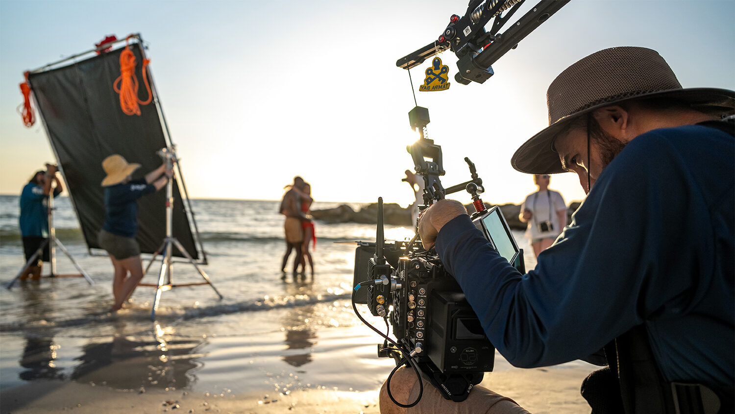 Tampa video production team filming on location