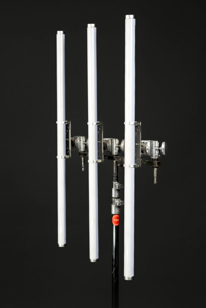 Astera Titan Tubes in 8-light kit arranged in case with control gear.