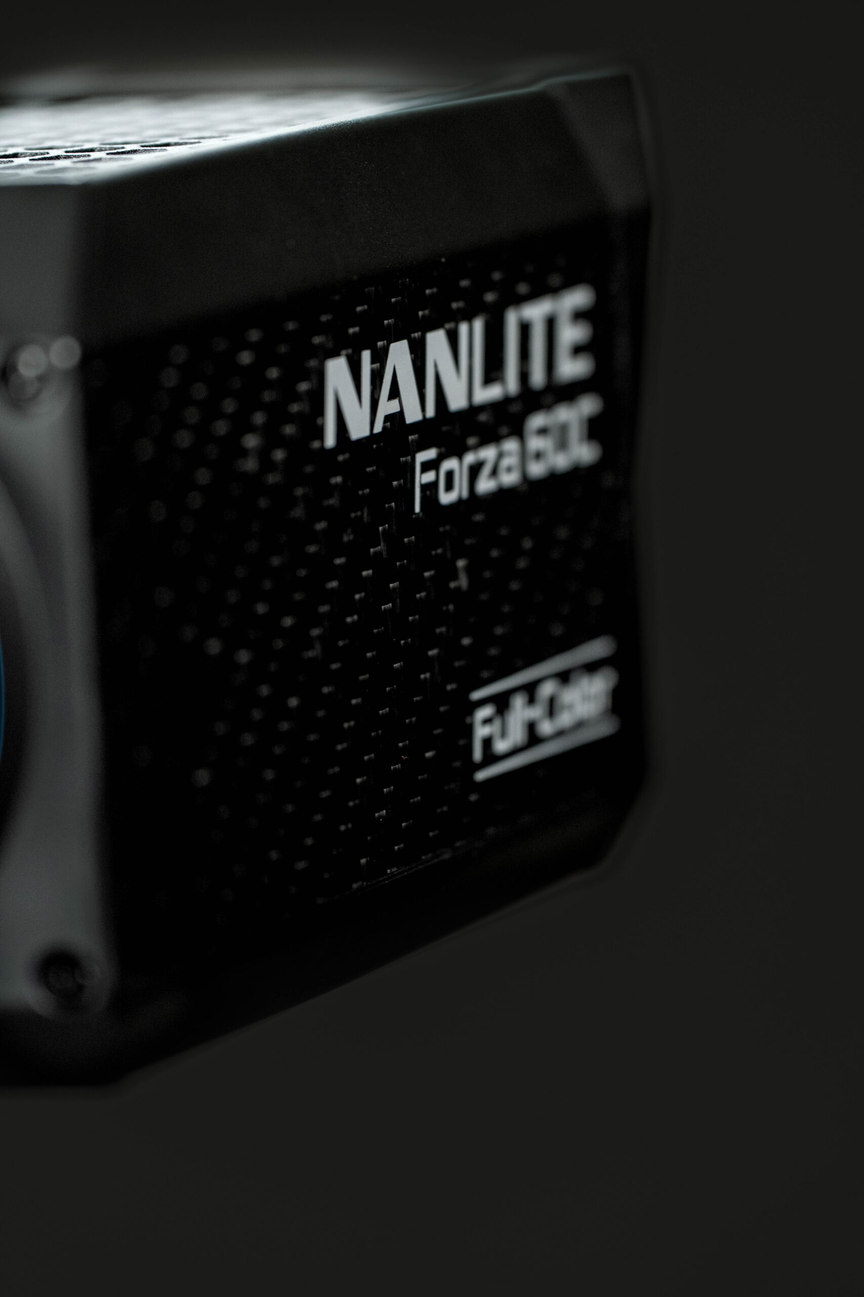 Forza 60C spotlight illuminating a stylized subject with vibrant color.