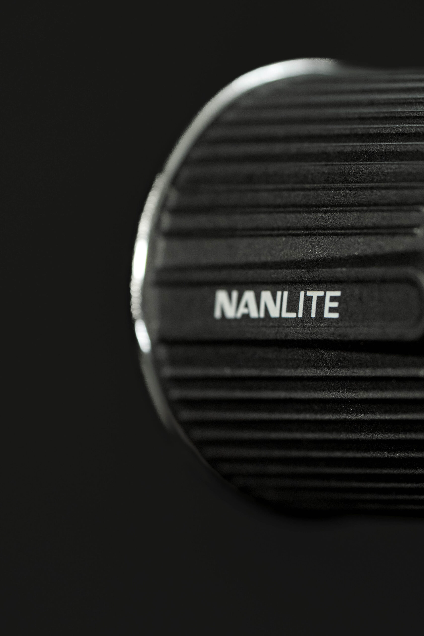 Close-up of Nanlite Forza 60C controls showing RGB and effect settings.