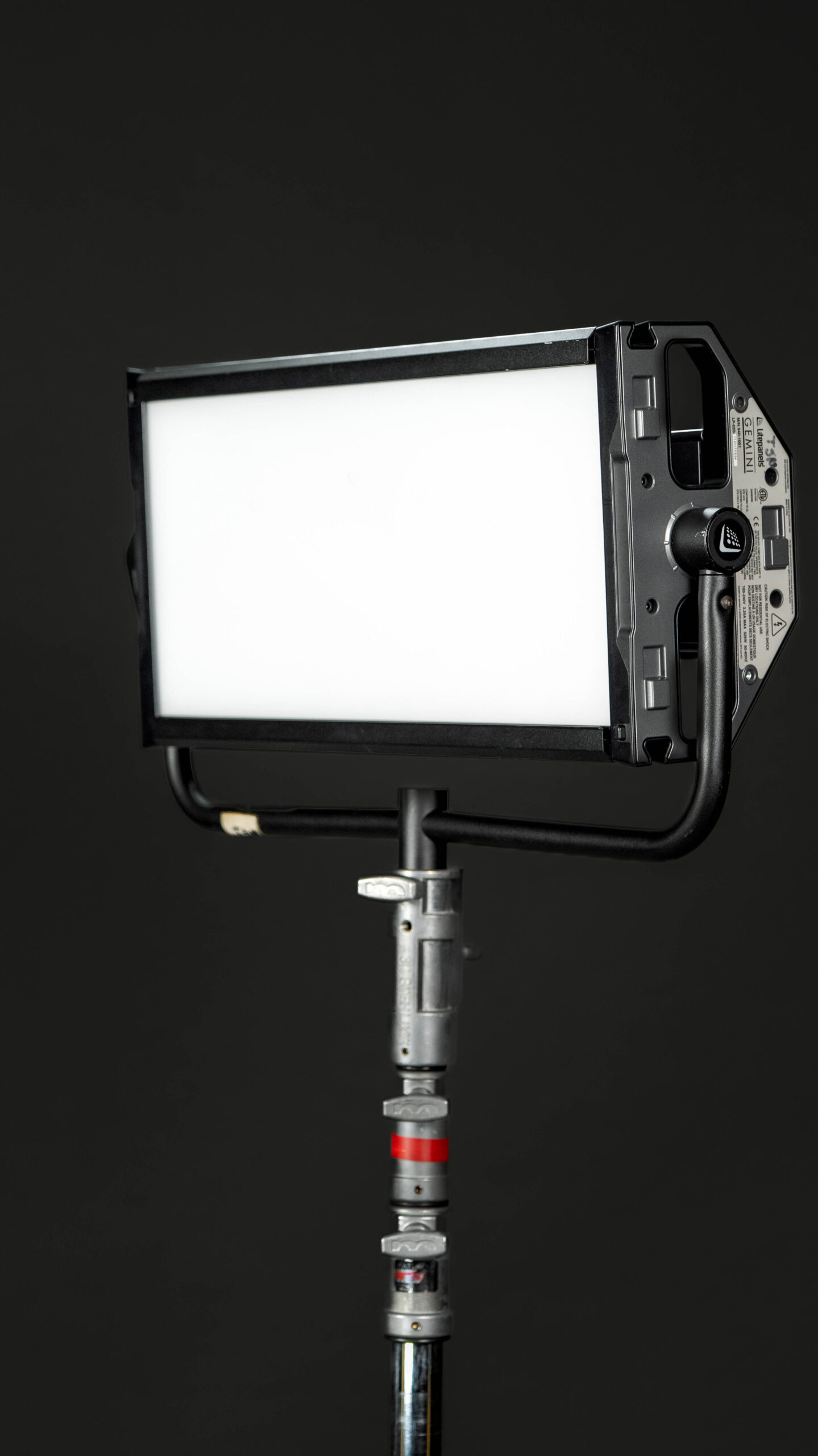 Litepanels Gemini 2×1 Soft LED panel emitting full-spectrum soft light on set.